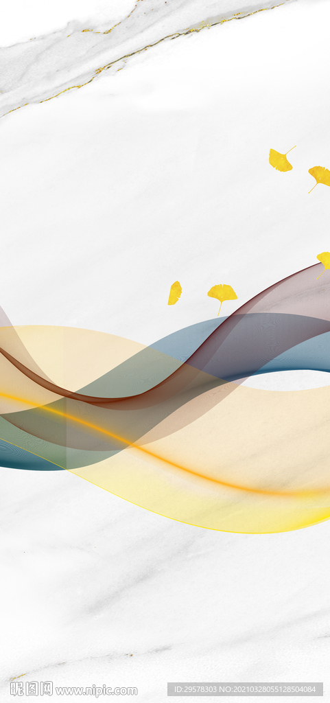 线条 高清山水玄关 TIF分层