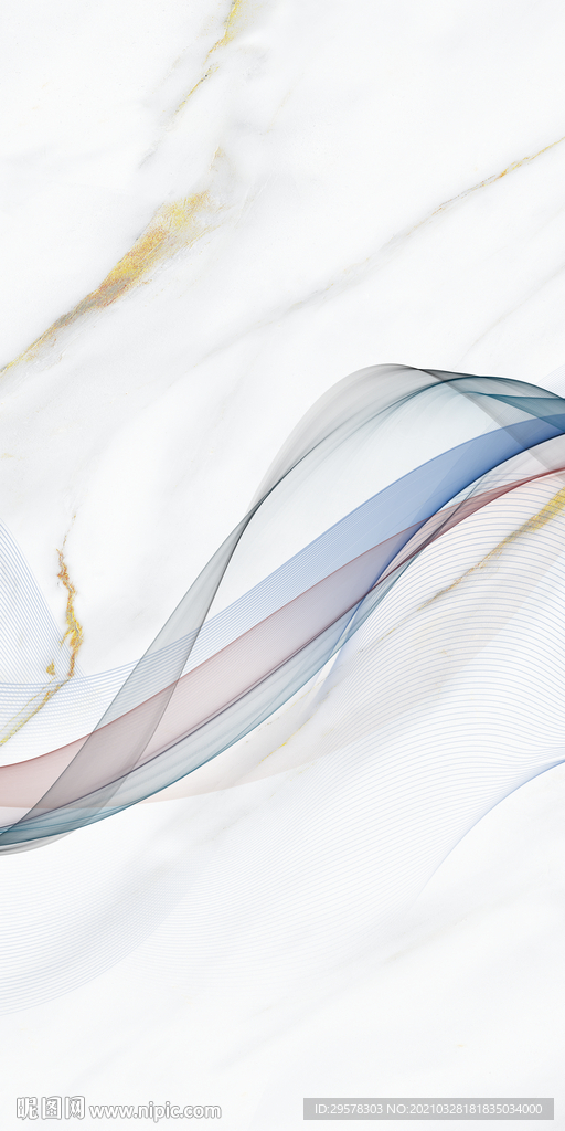 爵士白高清山水玄关 TIF分层