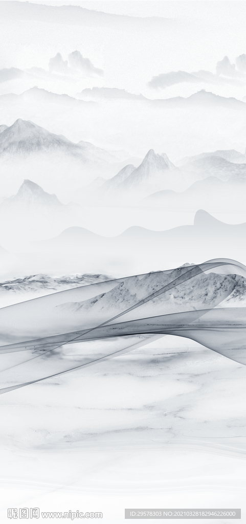 高清中式山水新图 TIF分层