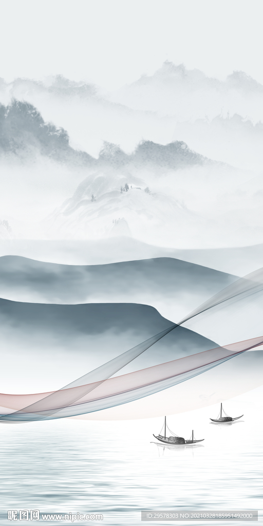 高端中式山水新图 TIF分层