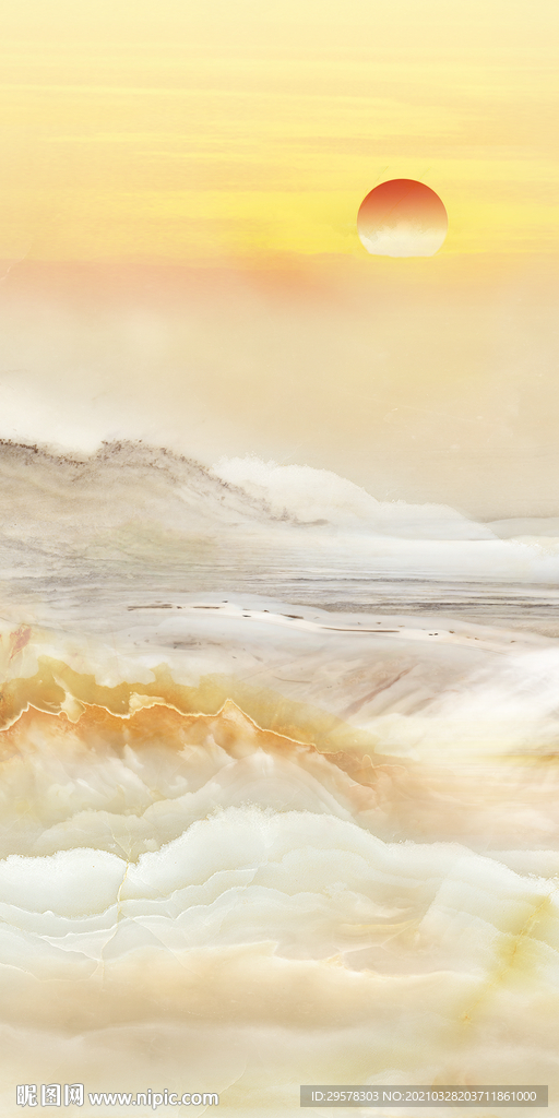 石纹 简约山水新图 TIF分层