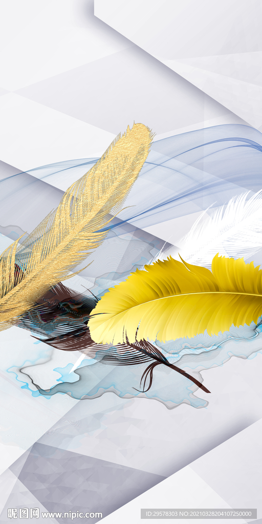 几何新欧式画玄关 TIF分层