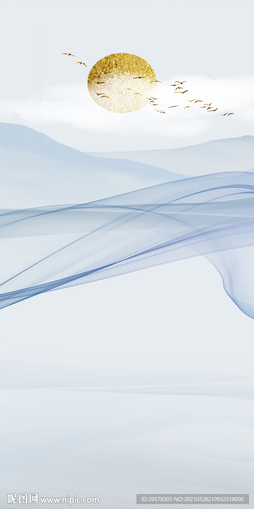 高档 简约山水新图 TIF分层