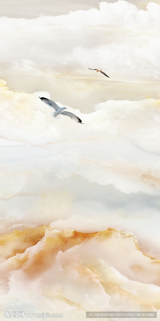 石纹高清山水玄关 TIF分层