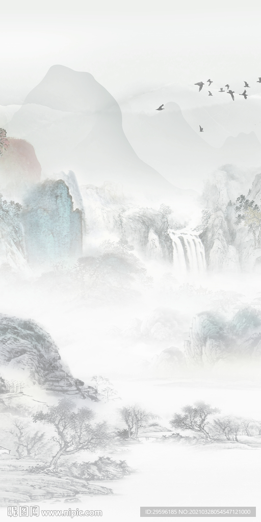 现代 别墅玄关背景 tif分层