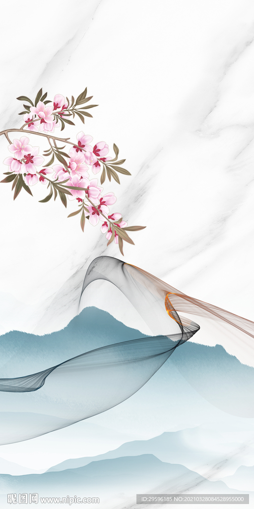 大气玄关意境山水 TIF分层