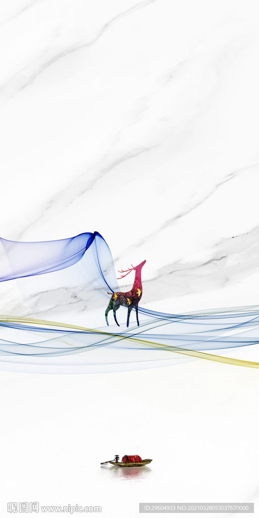 高档 玄关轻奢挂画 TIF分层