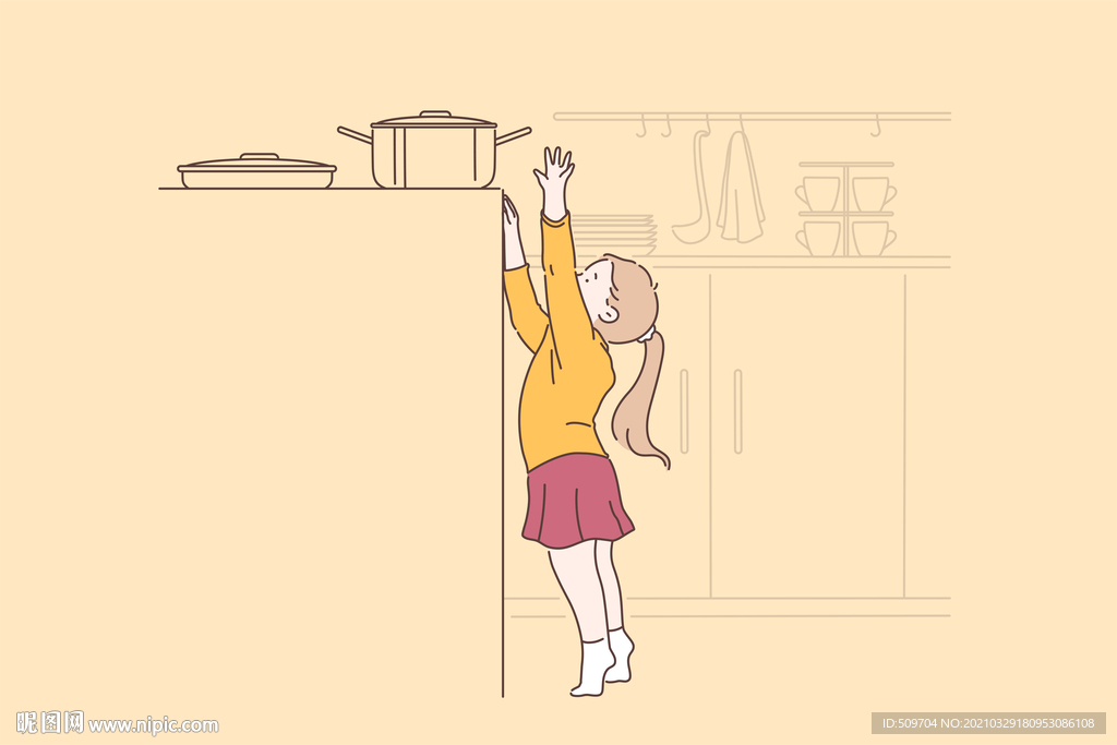 简约人物生活形象插画图片