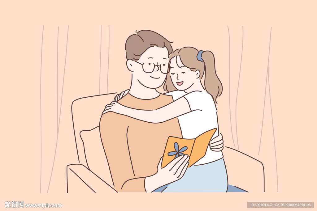 简约人物生活形象插画图片