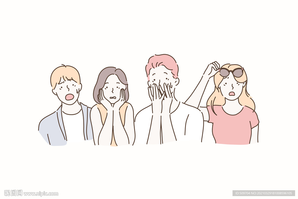 简约人物生活形象插画图片