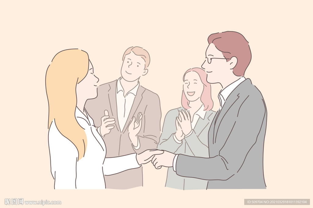 简约人物生活形象插画图片