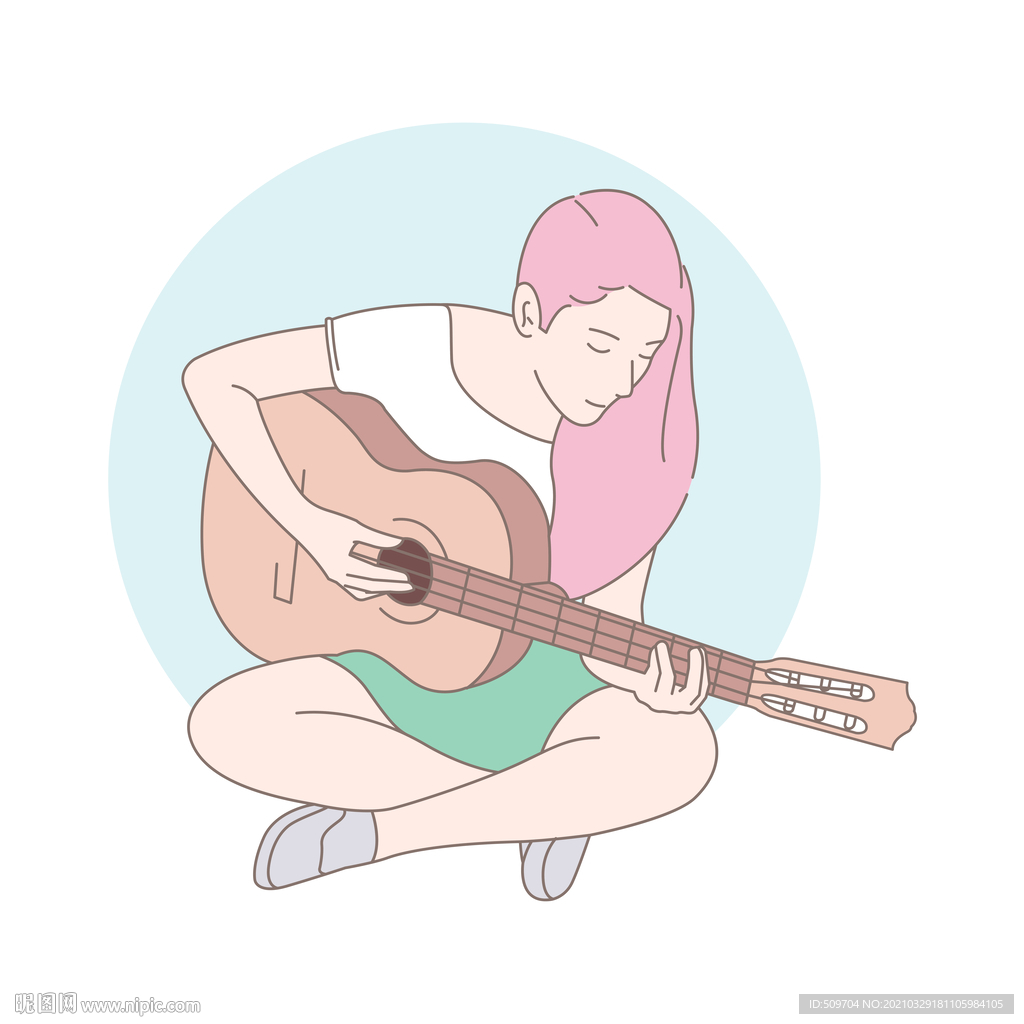 简约人物生活形象插画图片