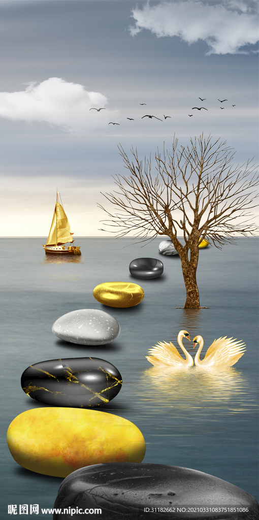 时来运转装饰画玄关