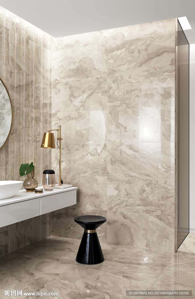 现代意式 瓷砖岩板效果图