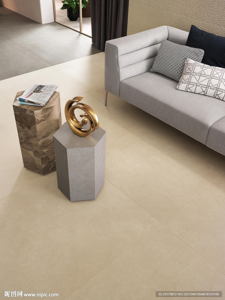 现代意式 瓷砖岩板效果图