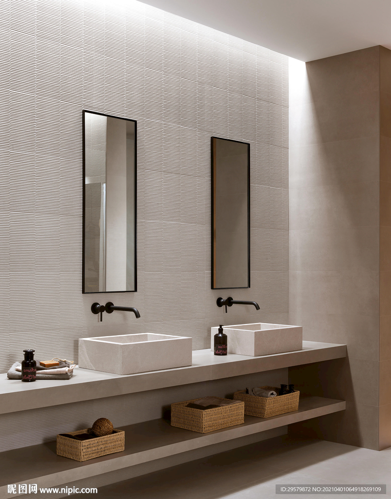 现代意式 瓷砖岩板效果图