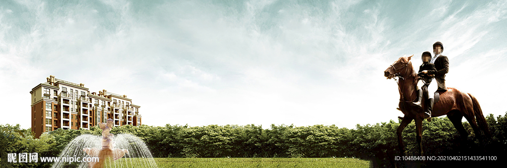 地产别墅洋房豪宅户外广告画面