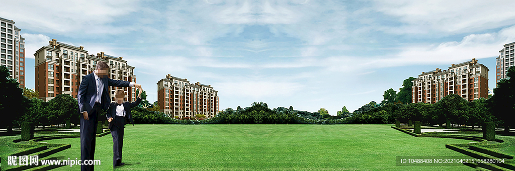 地产别墅洋房豪宅户外广告画面