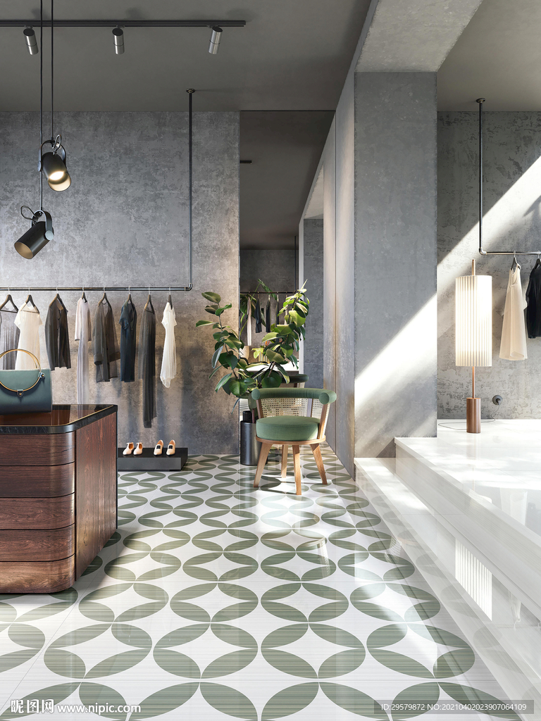 现代意式 瓷砖岩板效果图