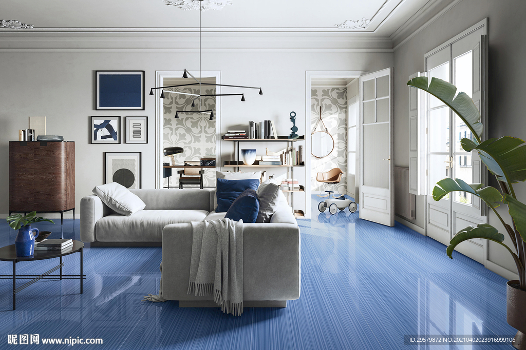 现代意式 瓷砖岩板效果图