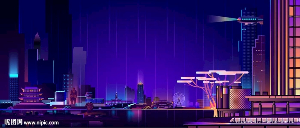 矢量手绘插画长沙朋克风