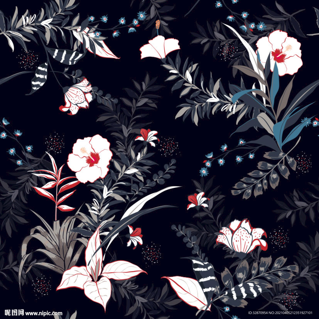 真丝印花 手绘花