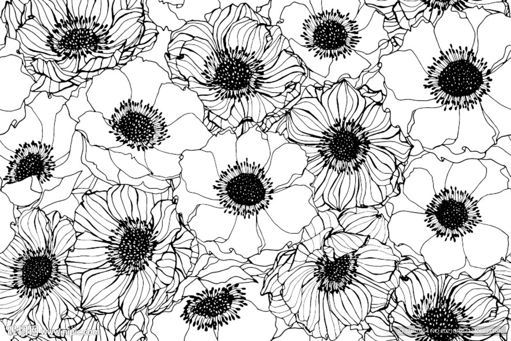 真丝印花 手绘花