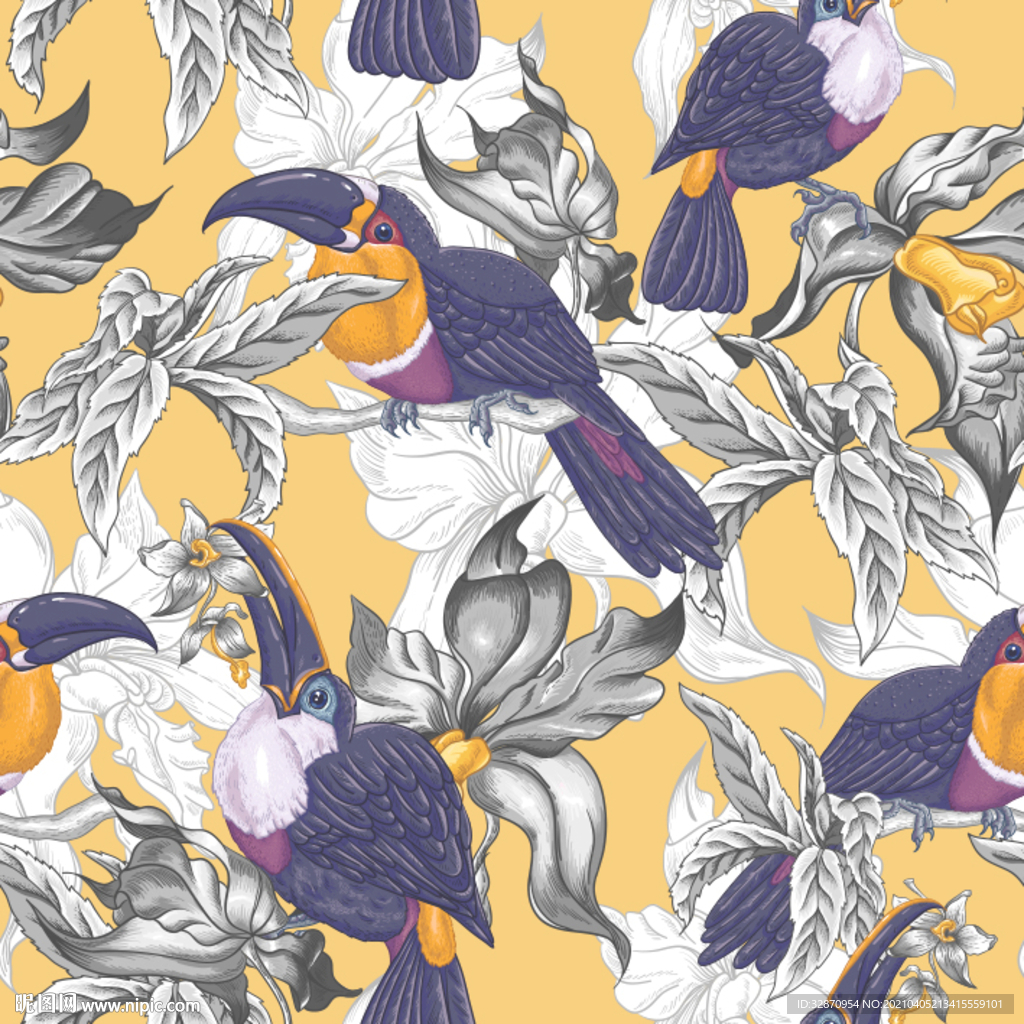 手绘花 真丝印花