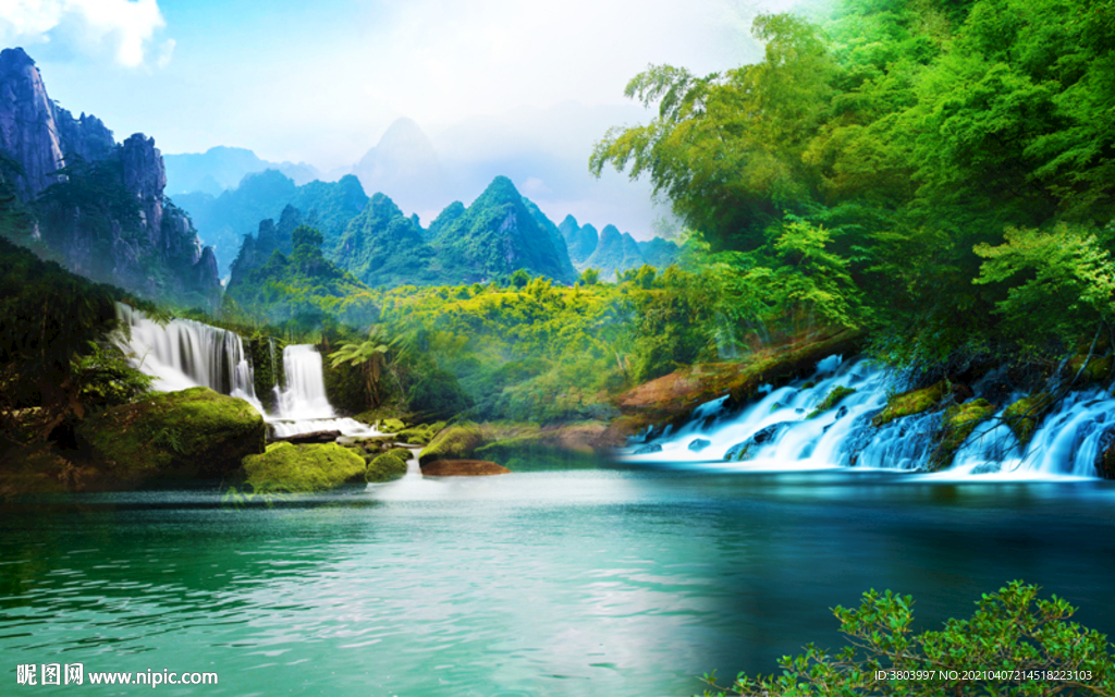 山水画 山水风景