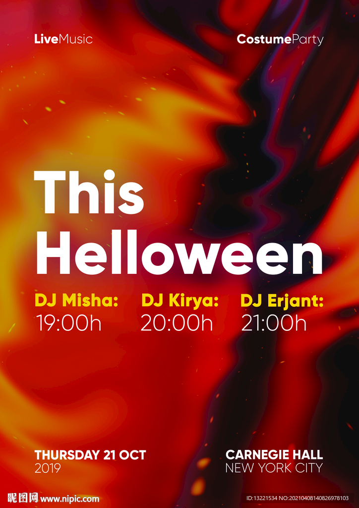 液态流动炫酷几何质感海报系列