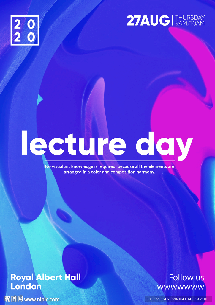 液态流动炫酷几何质感海报系列