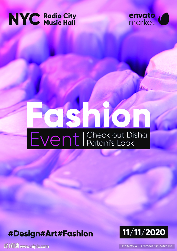 液态流动炫酷几何质感海报系列