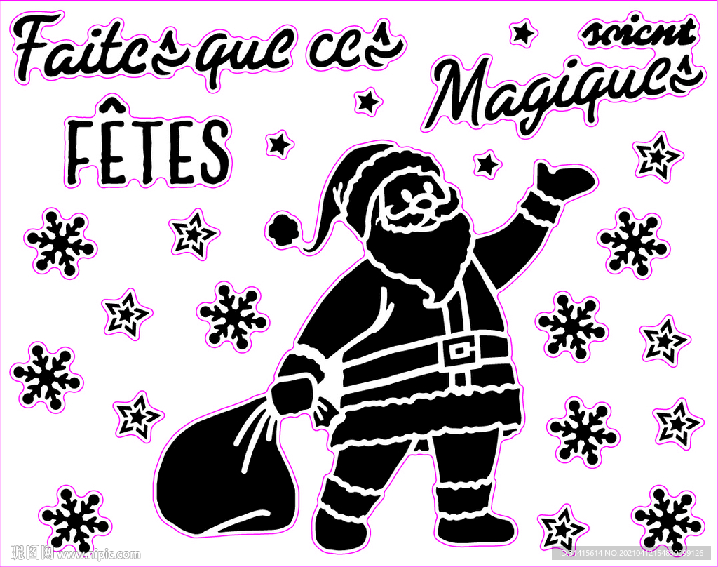 圣诞系列矢量图 圣诞老人