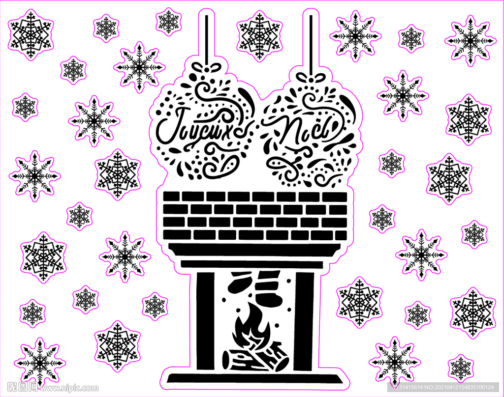 圣诞系列矢量图 圣诞花