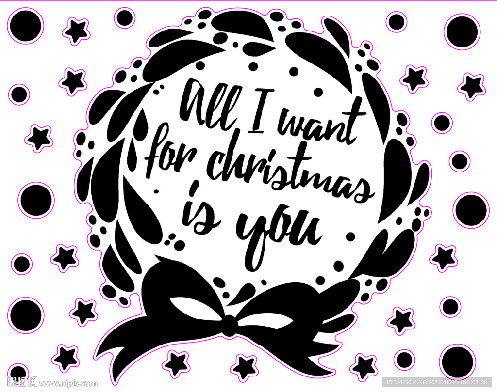 圣诞系列矢量图 圣诞花环