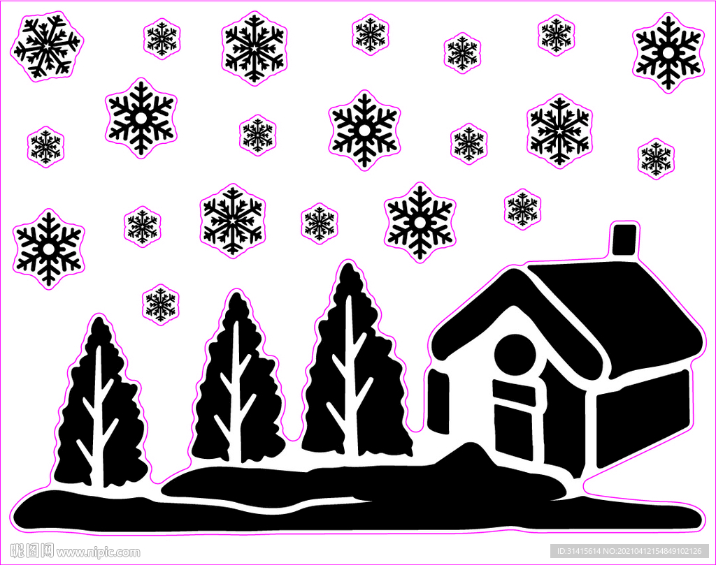 圣诞系列矢量图 场景