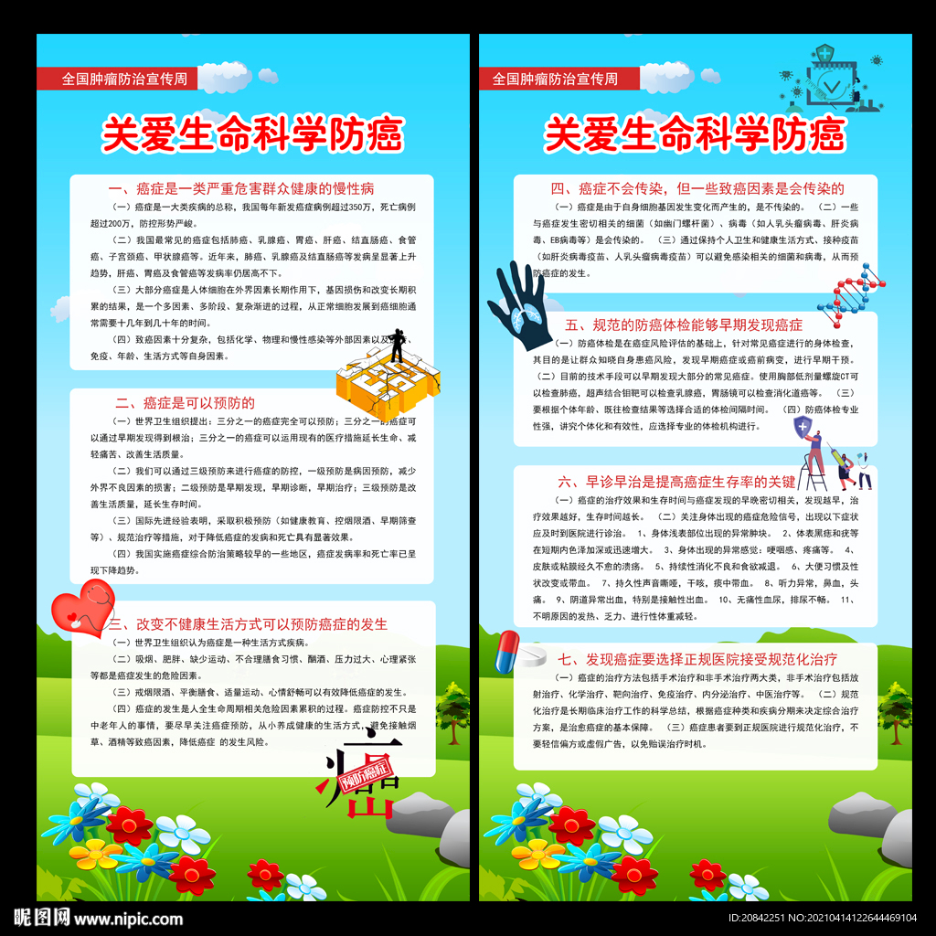 全国肿瘤防治宣传周展架