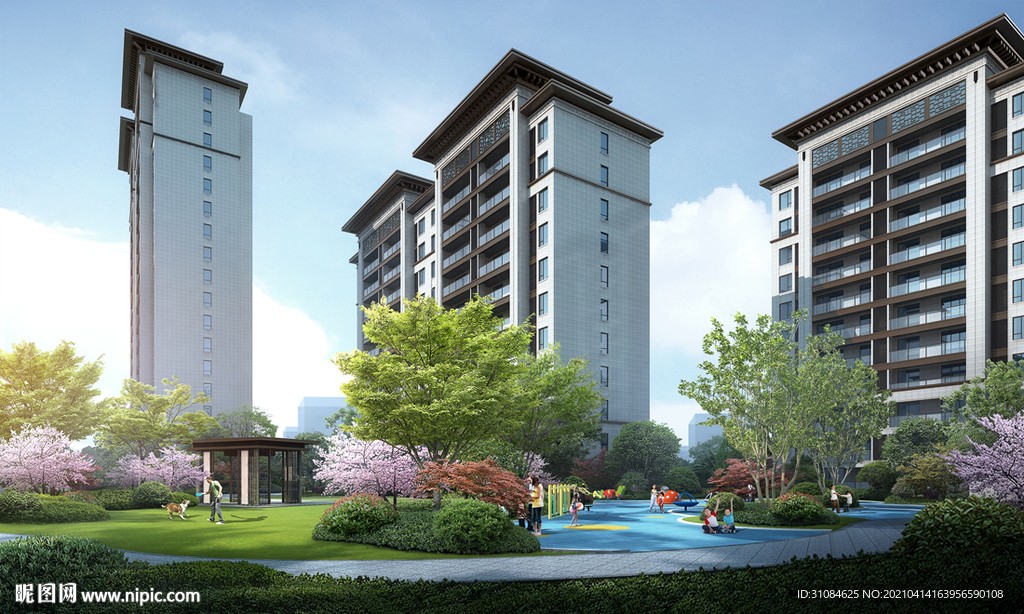 住宅效果图景观效果图小区效果图