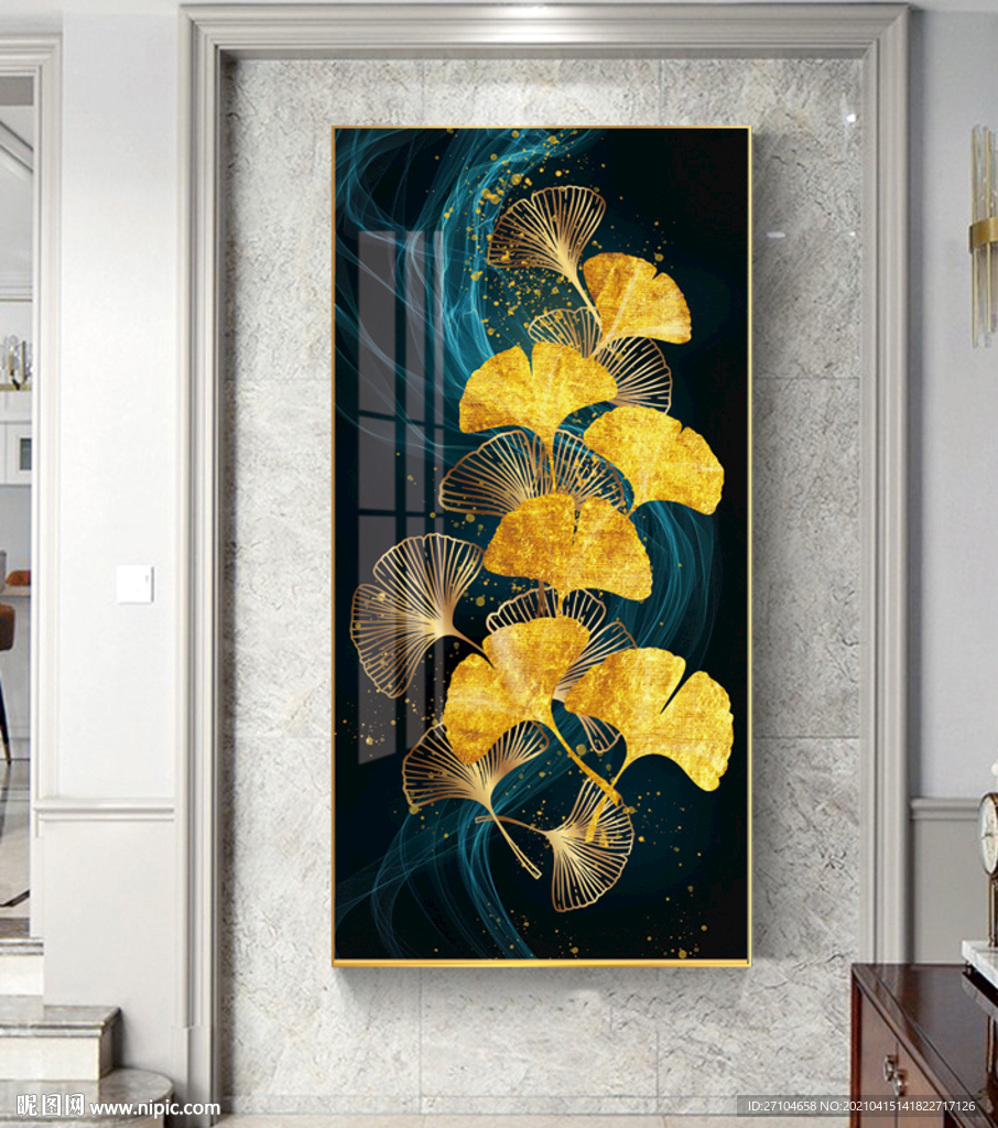 金色银杏叶玄关