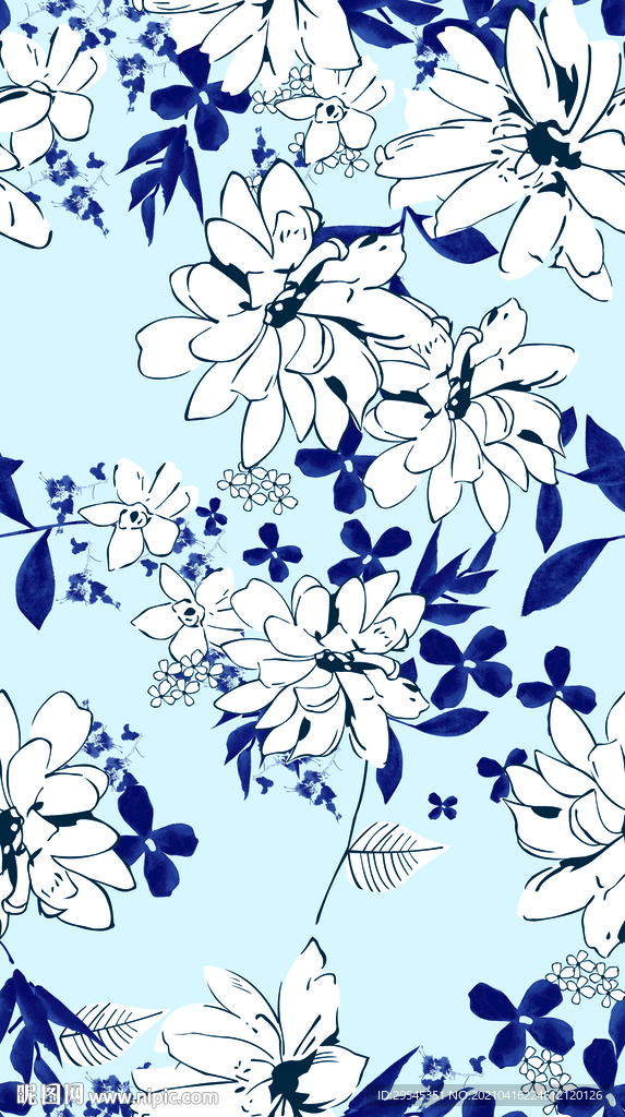 大牌  女装花 数码印花  花