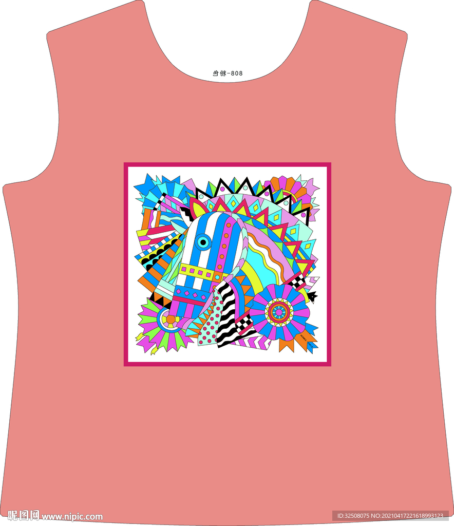 大牌 方巾 彩色马头 数码