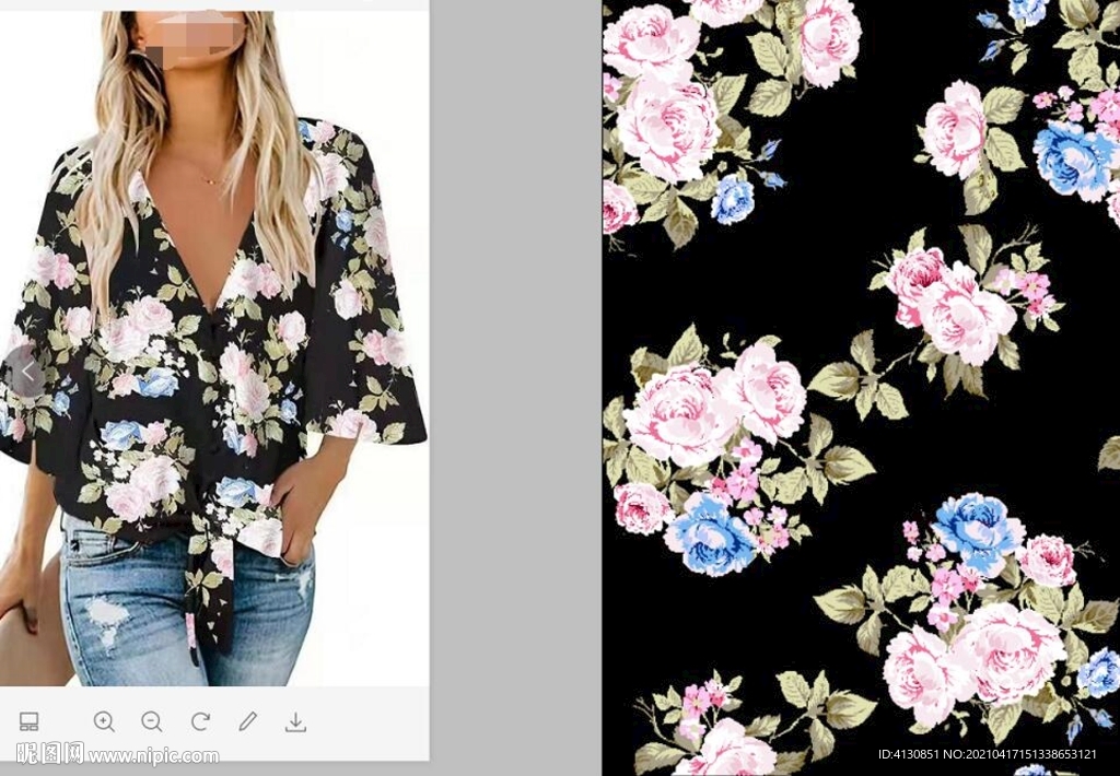 大牌 数码印花 面料设计