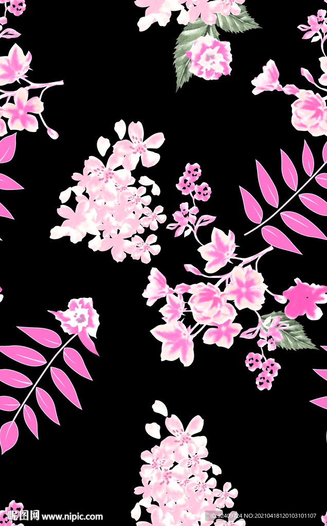 大牌 热带植物花卉 手绘花卉