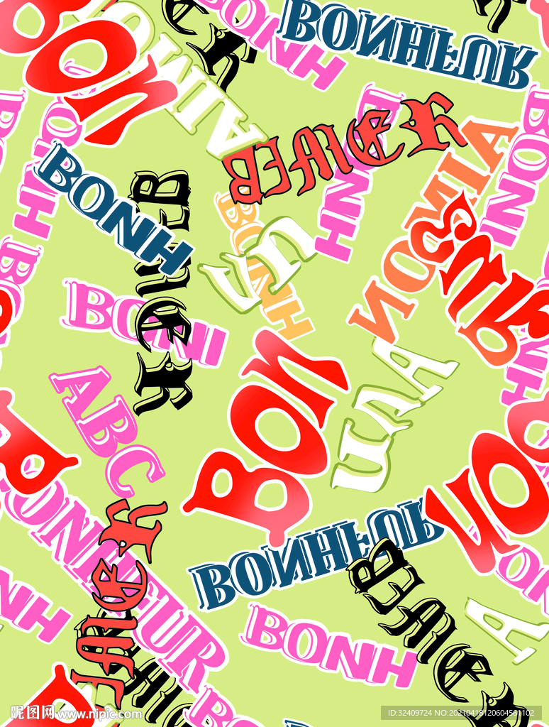 大牌 字母 卡通