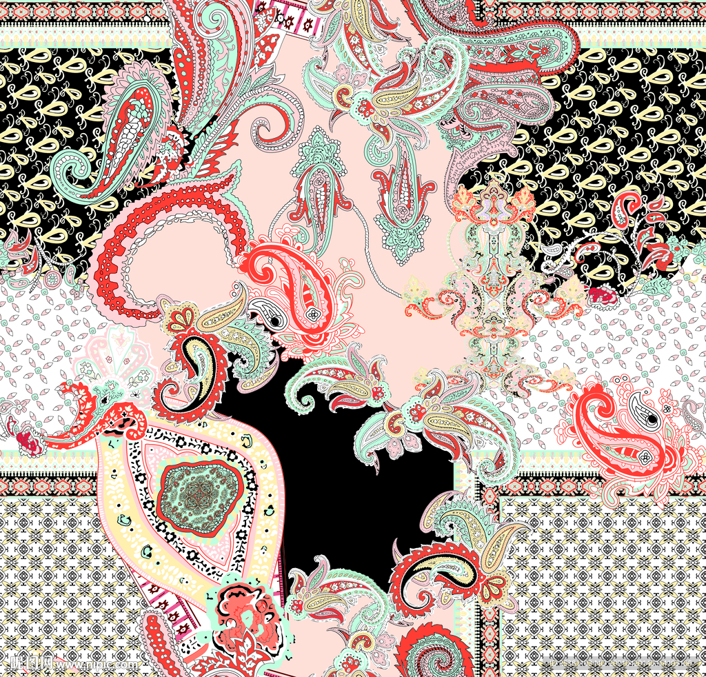 大牌 腰果 数码印花 涂鸦