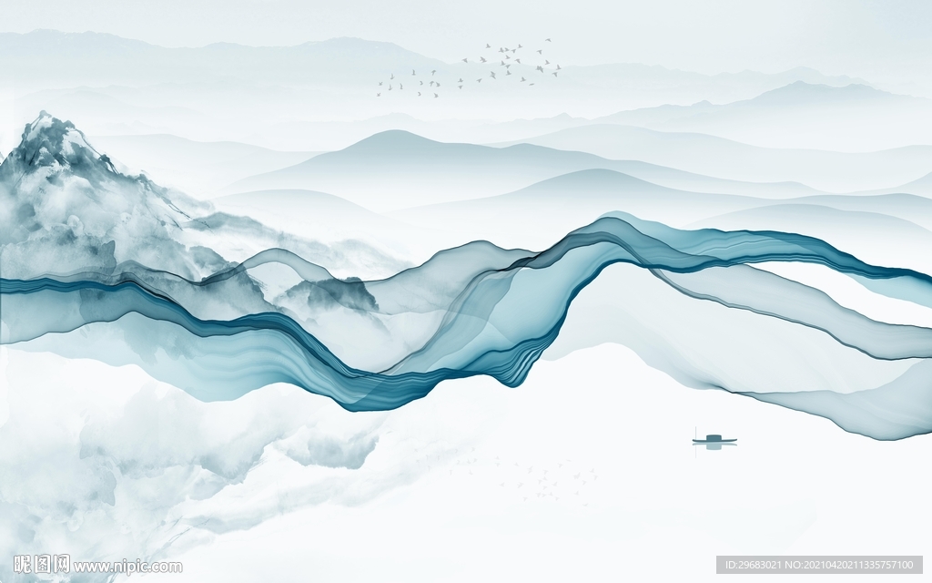 意境 新山水中式画 tif分层