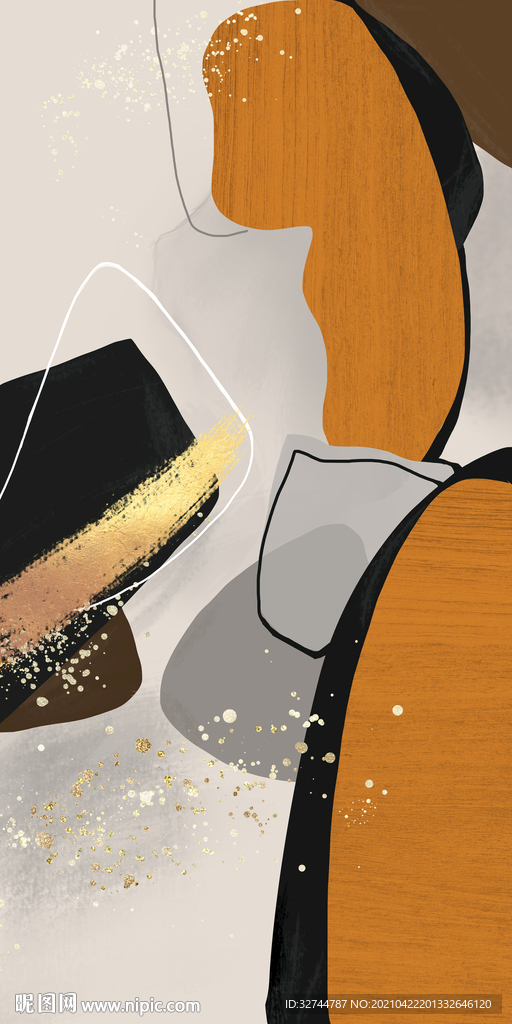 抽象色块装饰画