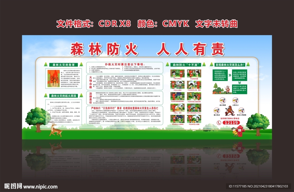 森林防火展板