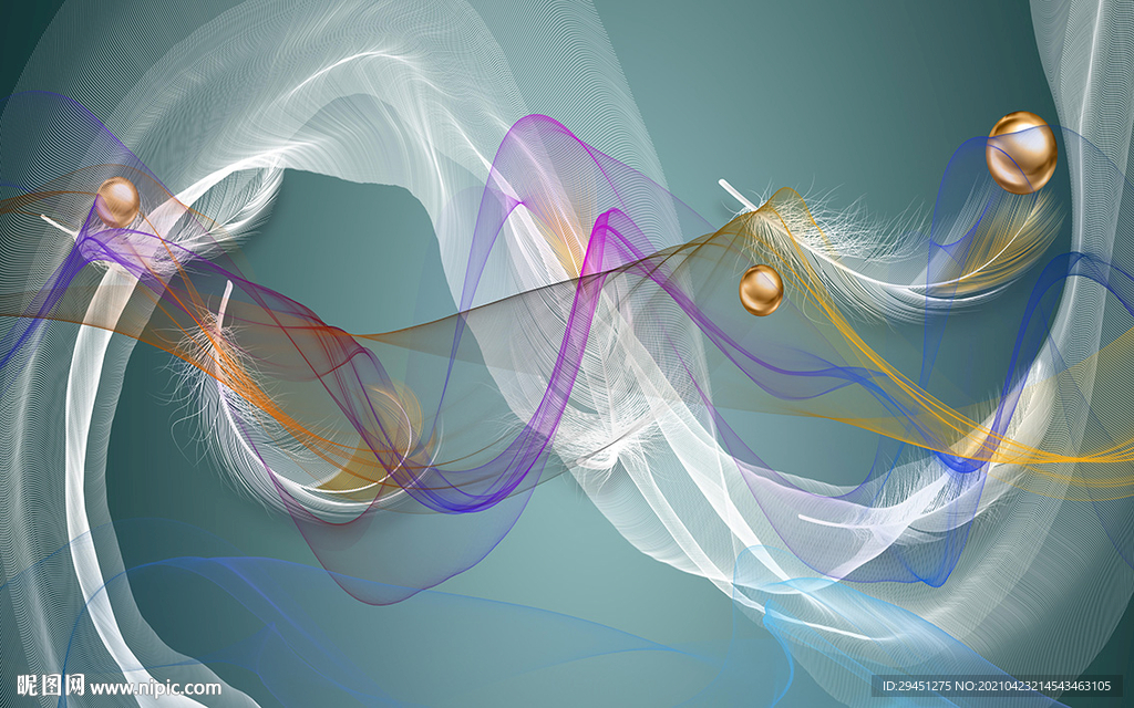 客厅羽毛新款山水 tif分层