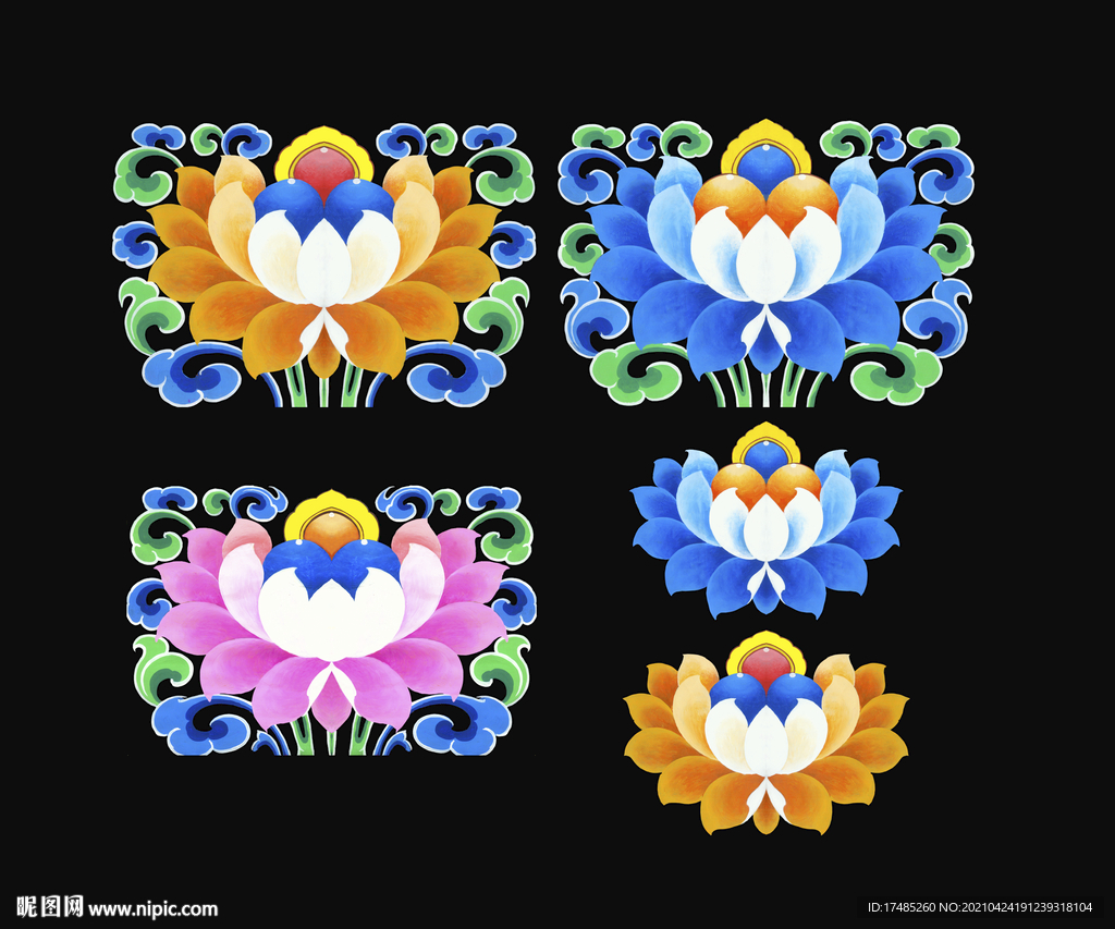 藏式花纹 藏式花边 藏族花边